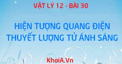 Định luật giới hạn quang điện, thuyết lượng tử ánh sáng, lưỡng tính sóng hạt của ánh sáng - Vật lý 12 bài 30